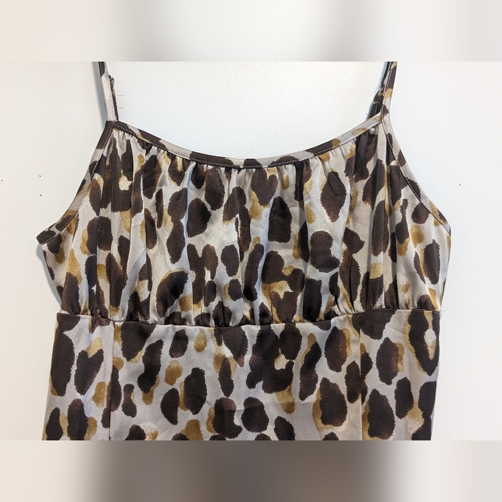 Silky Maxi Leopard Slip Dress - Picture 7 of 9
